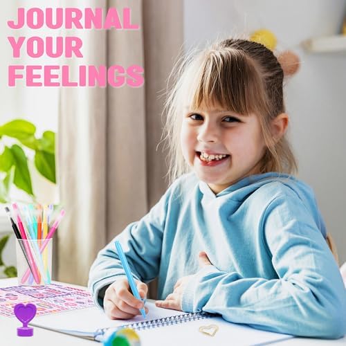 Nollh DIY Journal Kit for Girls - DIY Journal Set for Tween & Teen Girls, Stationery Set, Scrapbook & Diary Supplies Set, Journaling Art Crafts Kit, Ideal Gifts for 8 9 10 11 12 13 14 Year Old Girl