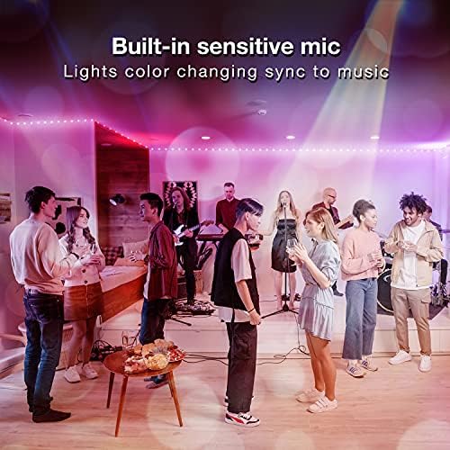 DAYBETTER Led Strip Lights 200 ft (2 Rolls of 100 ft) Ultra Long Smart Light Strips with App Voice Control Remote, RGB Music Sync Color Changing Lights for Bedroom, Kitchen, Party,Home Decoration