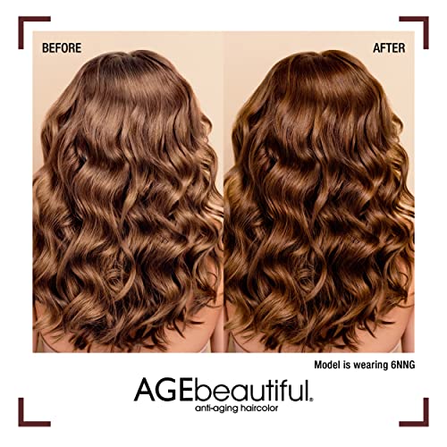 AGE beautiful Permanent Hair Color Dye Liqui Creme | 100% Gray Coverage | Anti-Aging Haircolor | Biotin for Thicker, Fuller Hair | Professional Salon Coloring