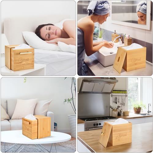 Face Towels, 10"×12" Disposable Face Towel, Face Towelettes XL, Ultra Soft Makeup Remover Dry Wipes, Thick Face Towel for Cleansing,Storage Box with Cover,50 Count (Style02)