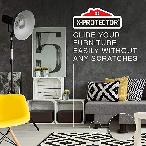 Felt Furniture Sliders Hardwood Floors X-PROTECTOR β 8 PCS 4 3/4 inch Furniture Sliders β Heavy Duty Felt Sliders Hard Surfaces β Move Your Furniture Easily & Safely!