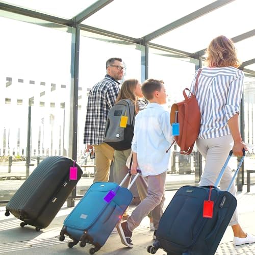100 Pack Luggage Tags for Suitcases, Airplane Travel Essentials for Flying, International Travel Must Haves, and Luggage Accessories by Sodsay