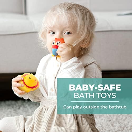 Hely Cancy Infant Bath Toys for 18 Months - No Hole Animal Bathtub Toys, Baby Bath Tub Toys