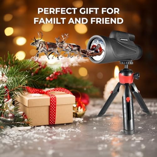 15x56 HD Monocular Telescope High Powered for Adults with Smartphone Adapter, High Powered Monocular Scope with Clear Low Light Vision for Star Watching, Bird Watching, Hiking, Concert