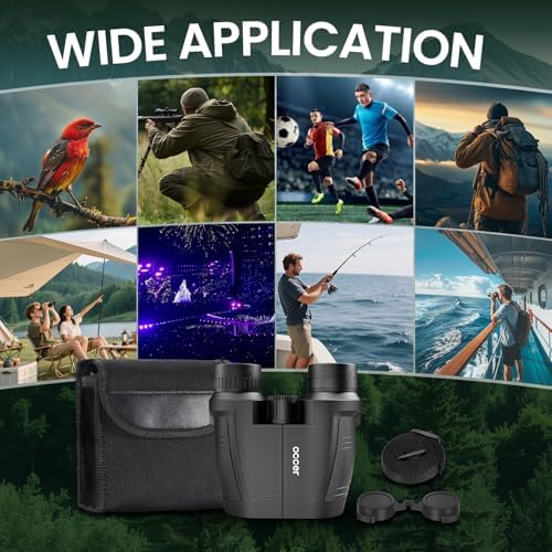 Occer 12x32 Compact Binoculars for Adults High Powered, Large Eyepiece Binocular for Kids - Easy Focus Binoculars for Bird Watching,Cruise Ship, Hunting,Travel,Sightseeing