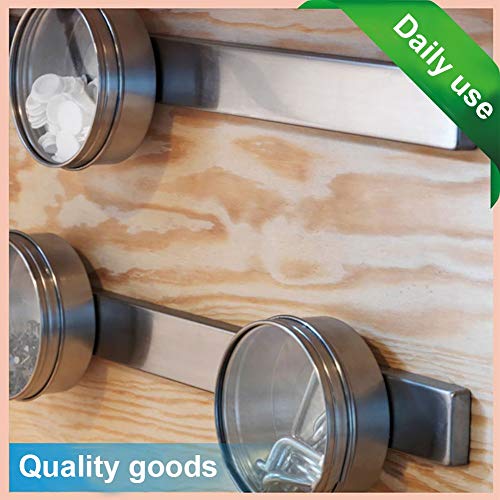 MIKEDE Magnets, 12 Pack Neodymium Bar Magnets with Double-Sided Adhesive, Strong Magnet Heavy Duty Magnetic Strips, Powerful Rare Earth Metal Magnet for Locker, Fridge, Office - 60x10x5 mm