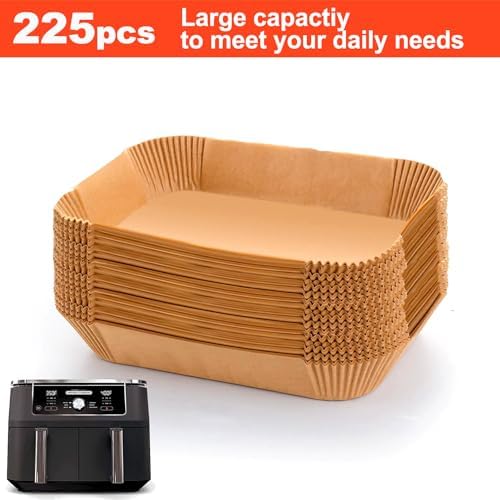 Ninja Foodi Air Fryer Liners, Ninja Air Fryer Liners Disposable, Ninja DZ071 Foodi Ninja Dual Air Fryer Parchment Paper Liners, Rectangular Airfryer Paper Liners, Rectangle 2 Basket Liners