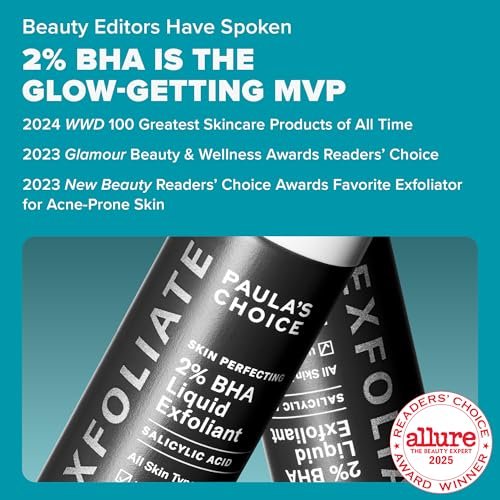 Paula's Choice SKIN PERFECTING 2% BHA Liquid Exfoliant Polish, Salicylic Acid Facial Exfoliator Polish for Enlarged Pores, Wrinkles & Fine Lines, Suitable for Blackhead-Prone Skin, Fragrance-Free