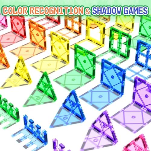 Magnetic Tiles Toddler Toys Magnetic Building Blocks for Kids Ages 3-12 STEM Educational Toys for Girls & Boys Sensory Play for Preschool Learning Classroom Must Have Decor