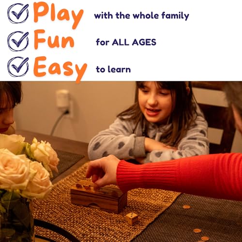 Penny Drop Game – Travel Edition, Compact Dice Game for Family Fun, Made in USA