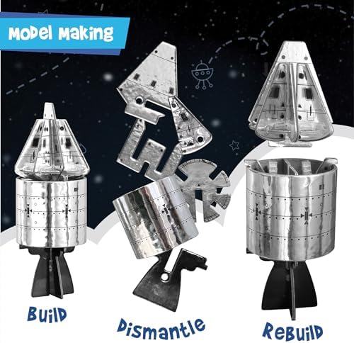 Imagimake Mapology Man's Journey to Moon | NASA Mission Apollo 11 | Rocket & Satellite Model Making Set | Space Toys for ages 8-13 | Educational Science Kits for Kids Age 8-12 | Gifts for Boys & Girls