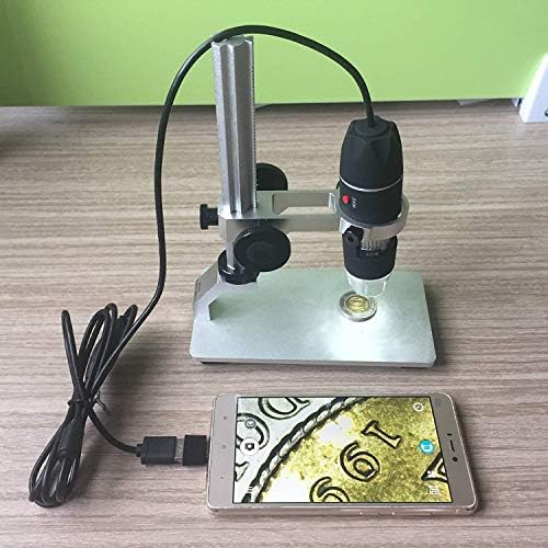 Aluminium Alloy Universal Adjustable Professional Base Stand Holder Desktop Support Bracket for Max 1.4" in Diameter USB Digital Microscope Endoscope Magnifier Loupe Camera