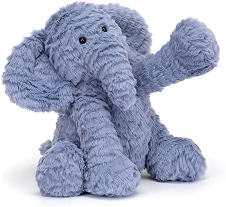 Jellycat Fuddlewuddle Elephant Stuffed Animal, Medium 9 inches - Elephant Plush Toy - Classic Children's Gift