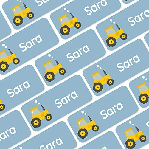 โ Personalized Name Labels for Kids (120) โ Waterproof & Durable Stickers for Clothing, School & Daycare Items - Heavy Duty Vehicles