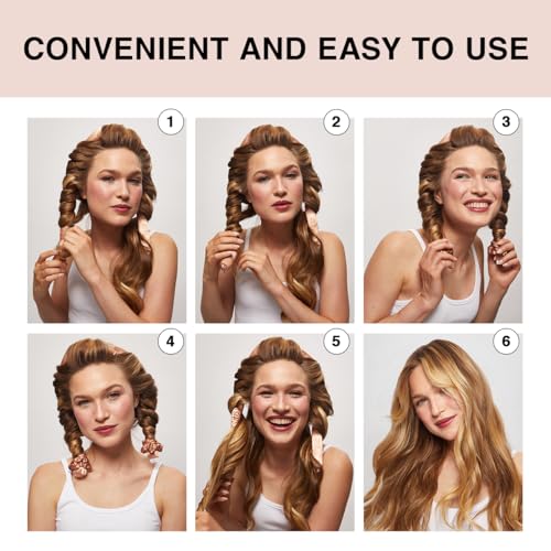 Disney x Kitsch Satin Heatless Hair Curler Set - Heatless Curls Overnight, Hair Rollers for Soft Curls & Frizz-Free Styling, No Heat Curlers To Sleep in, Curling Rod Headband - Princess Party