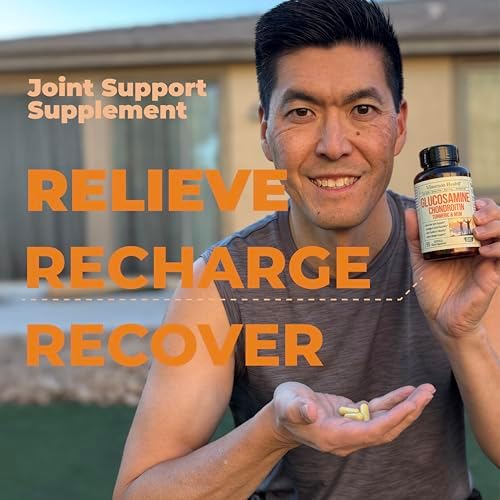 Glucosamine Chondroitin MSM and Turmeric Supplement - Joint Support Supplement for Women & Men with Boswellia & Glucosamine Sulfate 1500mg. Used for Cartilage & Joint Health & Flexibility - 2 Pack