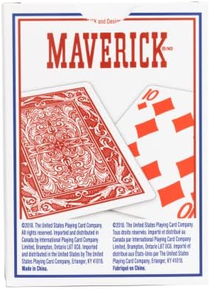 Maverick Playing Cards, Standard Index, Red and Blue, 12 Pack