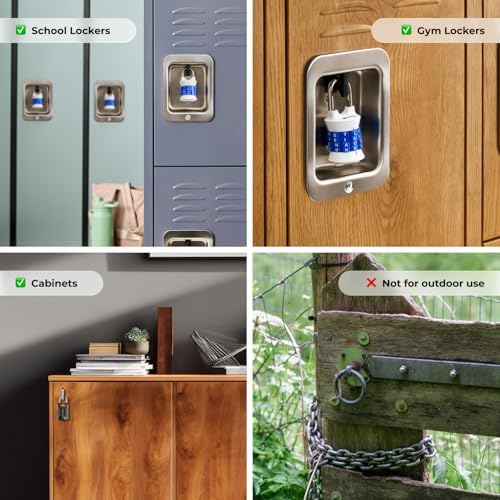 Master Lock Word Combination Lock, Set Your Own Word Letter Lock for Gym and School Lockers, Indoor Combo Padlock, Colors May Vary, 1535DWD