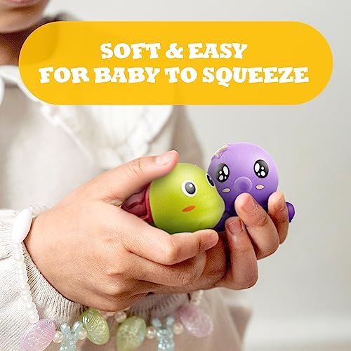 Hely Cancy Infant Bath Toys for 18 Months - No Hole Animal Bathtub Toys, Baby Bath Tub Toys