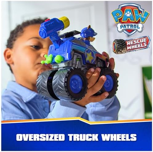Paw Patrol: Rescue Wheels Chase’s Cruiser, Toy Truck with Projectile Launcher and Collectible Action Figure, Kids Toys for Boys & Girls Ages 3 and up