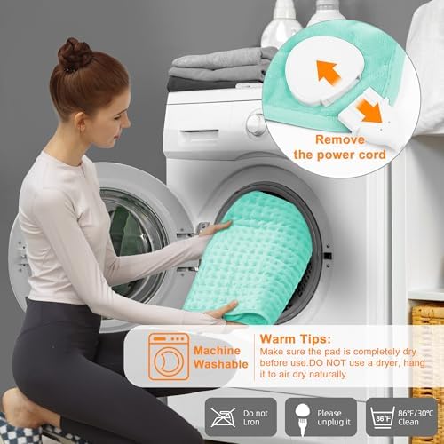 Heating Pad-Electric Heating Pads for Back,Neck,Abdomen,Moist Heated Pad for Shoulder,Knee,Hot Pad for Arms and Legs,Dry&Moist Heat & Auto Shut Off(Babygreen, 12''×24')
