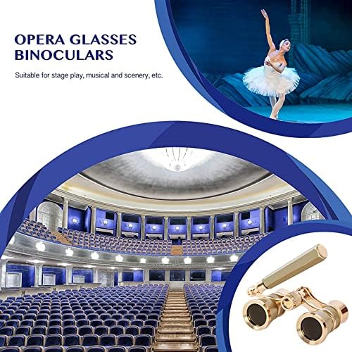 Aroncent Opera Glasses Binoculars 3X25 Theater Glasses Mini Binocular Compact with Handle for Adults Kids Women in Opera Musical Concert