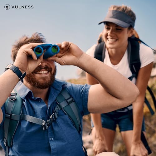 Small Binoculars for Adults and Kids | Cruise Ship Essentials Camping Bird Watching Travel Hiking Accessories Alaska Costa Rica Must Haves Packing List High Powered Mini Compact VULNESS (Blue, 8X21)
