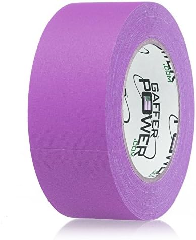 Gaffer Power Purple Tape | Real USA Made Gaffers Tape | Heavy Duty, Non-Reflective, Leaves No Residue | Strong, Easy Tear Tape for Cables, Crafts, Repairs | 2 Inch x 30 Yards