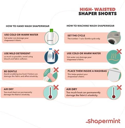 SHAPERMINT Shapewear for Women - High-Waisted Shapewear Tummy Control Shorts, Faja Body Shaper, Underwear for Women