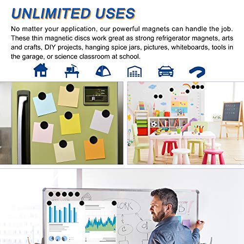 LOVIMAG Super Strong Neodymium Disc Magnets,Powerful Permanent Rare Earth Magnets with Epoxy Coating for Fridge, Scientific, Craft,Office etc,1.26 inch x 1/8 inch,16 Pack