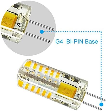 RAYHOO 10pcs G4 LED Bulbs JC Bi-Pin Base Light Bulbs 3W AC/DC 12V 20W-30W T3 Halogen Bulb Replacement Landscape Bulbs(Warm White 3000K)