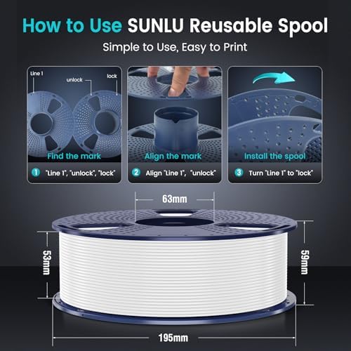 SUNLU 3D Printer Filament PLA Plus 1.75mm, SUNLU Neatly Wound PLA Filament 1.75mm PRO, PLA+ Filament for Most FDM 3D Printer, Dimensional Accuracy +/- 0.02 mm, 1 kg Spool(2.2lbs), Ceramic