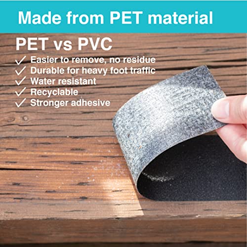 LifeGrip Anti Slip Traction Tape with Reflective Stripe, 6 Inch x 33 Foot, Best Grip Tape Grit Non Slip, Outdoor Non Skid Treads, High Traction Friction Abrasive Adhesive for Stairs Step (6" X33')