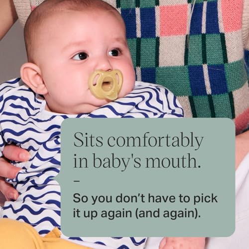 Tommee Tippee Ultra-Light Silicone Pacifier, 0-6 Months, Symmetrical One-Piece Design, BPA-Free Silicone Binkies, Pink/Purple/Green, Pack of 4