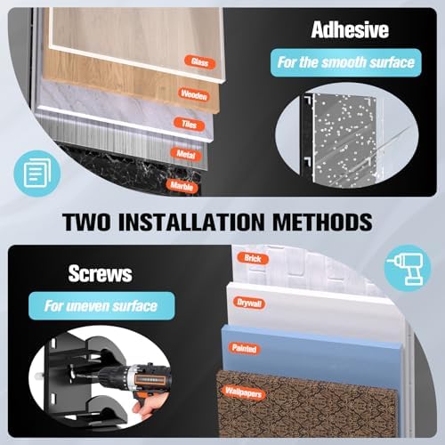 Hat Organizer for Baseball Caps 4Pack, Hat Rack for Wall with Strong Adhesive Hold up to 40 Hats, Hat Hanger Holder Display for Door Closet, Cap Organizer Storage Multilayer Two Mounting Option(Black)