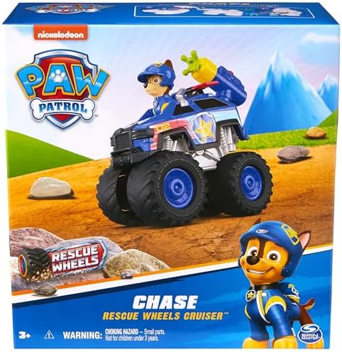Paw Patrol: Rescue Wheels Chase’s Cruiser, Toy Truck with Projectile Launcher and Collectible Action Figure, Kids Toys for Boys & Girls Ages 3 and up