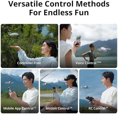 DJI Neo, Mini Drone with 4K UHD Camera for Adults, 135g Self Flying Drone that Follows You, Palm Takeoff, Subject Tracking, QuickShots, Stabilized Video, Built-In Propeller Guard (Controller-Free)