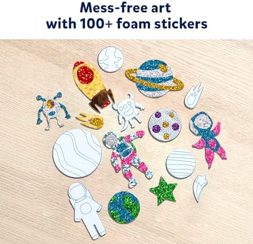 Skillmatics Foil Fun - Space, No Mess Art for Kids, Craft Kits & Supplies, DIY Creative Activity, Travel Toys, Gifts for Boys & Girls Ages 4, 5, 6, 7, 8, 9
