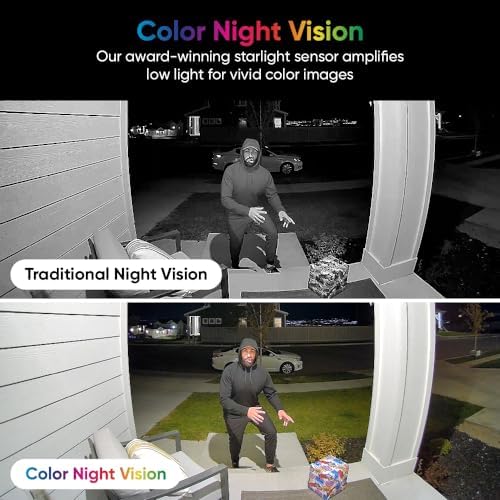 WYZE Doorbell Camera v2, 2K Security Video Doorbell with Color Night Vision, 2-Way Audio, 24/7 Video Recording*, Package Monitor, Works with Alexa & Google Assistant, Wired. Free Expert Setup