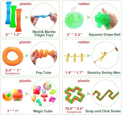 Scientoy Fidget Toy Set, 35 Pcs Sensory Toy for ADD, OCD, Autistic Children, Adults, Anxiety Autism to Stress Relief and Anti Anxiety with Motion Timer, Perfect for Classroom Reward with Gift Box