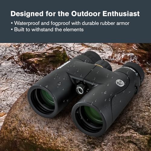 Celestron–Nature DX ED 10x42 Premium Binoculars –Extra-Low Dispersion Objective Lenses –Outdoor and Birding Binocular–Fully Multi-Coated with BaK-4 Prisms–Rubber Armored – Fog & Waterproof Binoculars