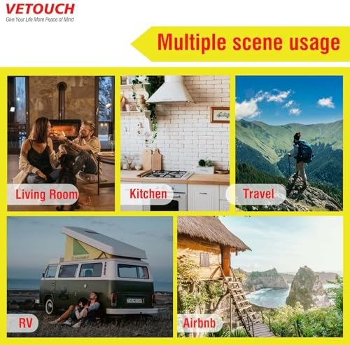 Carbon Monoxide Detector Plug in, Carbon Monoxide Detector Plug in Wall with Temp Humidity, Alarm Function with Clear LCD Display CO Detector for Home Kitchen RV Travel, 1 Pack