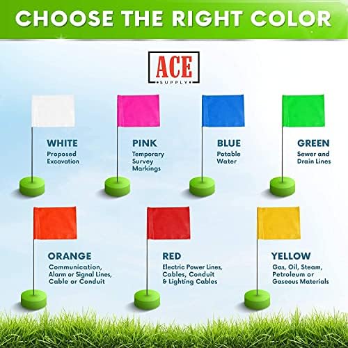 Pink Marking Flags 1000 Pack - 4x5x15 Inch Pink Flags for Yard - Markers For Lawn, Irrigation, Landscaping, Survey & Sprinkler Head Marking