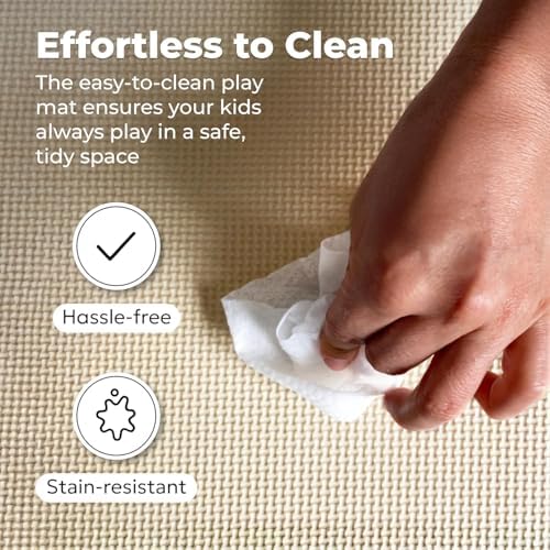 MioTetto Foam Floor Tiles for Kids - Non-Toxic Soft Comfortable Baby Play Mat, Thick Tummy Time Mat, Interlocking Foam Tiles for Development & Crawling, Soft Cushioned Play mat for Babies 6-12 Months