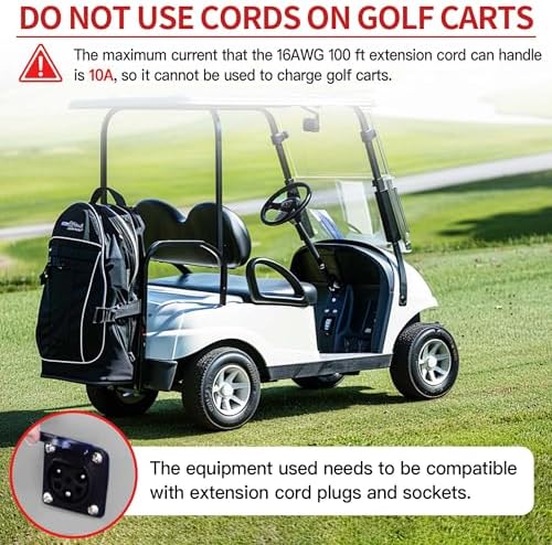 16/3 100 Ft Outdoor Extension Cord Waterproof, Weatherproof & Flame Retardant Heavy Duty Black 3 Prong Power Cord Outside for Lawn & Garden, 10A 1250W 125V 16AWG SJTW, ETL Listed