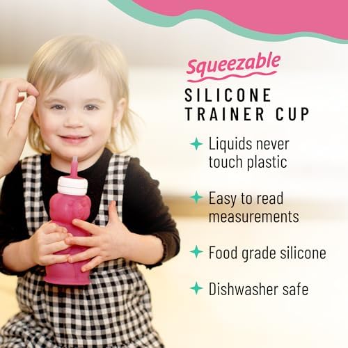 Legendairy Milk Honey Bear Straw Cup Silicone for Babies (Green), 8 oz. Dishwasher Safe, Food Grade Silicone, Honeybear Sippy Cup for Ages 4+ Months