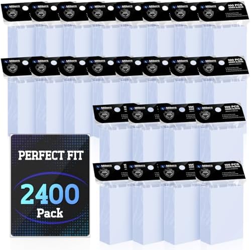 2400 Pack Card Sleeves, Perfect Fit Inner Sleeves Ideal for Double-Sleeving, Trading Card Sleeve Compatible with MTG, TCG, Gaming Cards