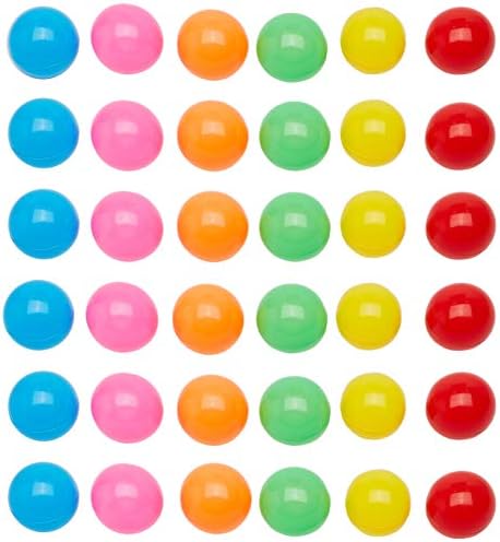 Amazon Basics BPA Free Crush-Proof Plastic Ball, Pit Balls with Storage Bag, Toddlers Kids 12+ Months, Pack of 400 Balls, 6 Bright Colors