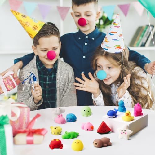 JOYIN Mochi Squishy Toy Set, 50 Pack Mini Squishy Mochi, Party Favors for Kids, Kawaii Stress Relief Toys, Basket Stuffers, Goodie Bags Fillers, Birthday Gifts, Classroom Prizes
