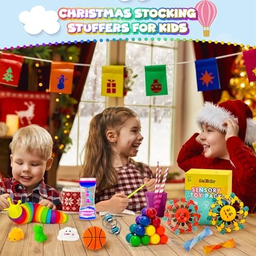 30 Pack Sensory Fidget Toys for Kids Classroom, Autism Sensory Product Calm Down Fidgets for Kids Age 5-7, 8-12, ADHD Stress Relief Travel Toys Christmas Stocking Stuffers for Teens